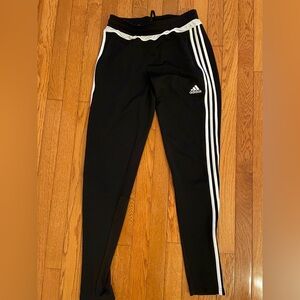 NEW Adidas Climacool Performance Black Joggers with White Stripes